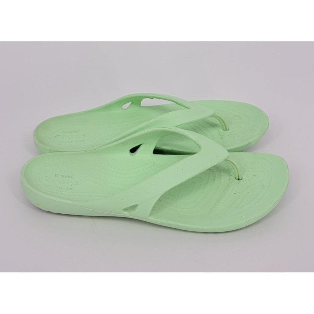 Crocs Kadee II Womens Size 10 Mint Green Slip Flip Flop Sandals